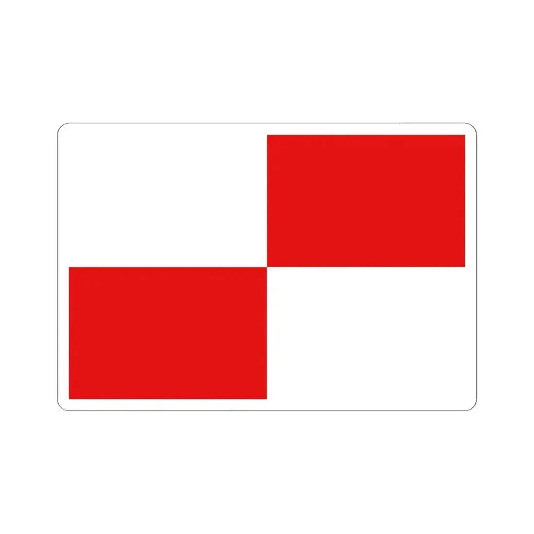 Flag of Wielsbeke (Belgium) STICKER Vinyl Kiss-Cut Decal 6 Inch White - The Sticker Space