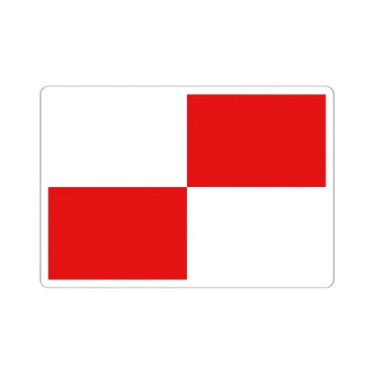 Flag of Wielsbeke (Belgium) STICKER Vinyl Kiss-Cut Decal 6 Inch White - The Sticker Space