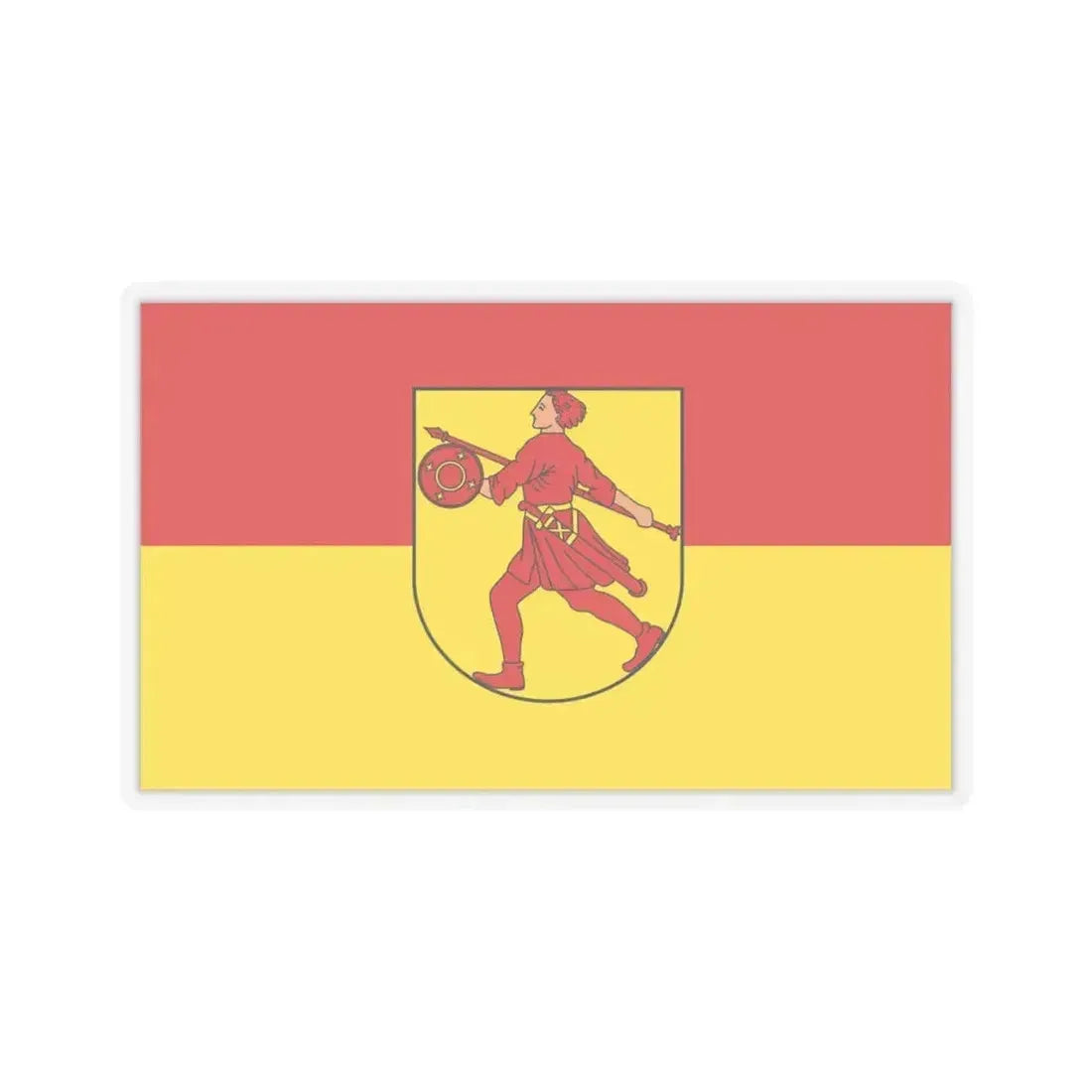 Flag of Wilhelmshaven Germany - STICKER Vinyl Kiss-Cut Decal 4 Inch Transparent - The Sticker Space