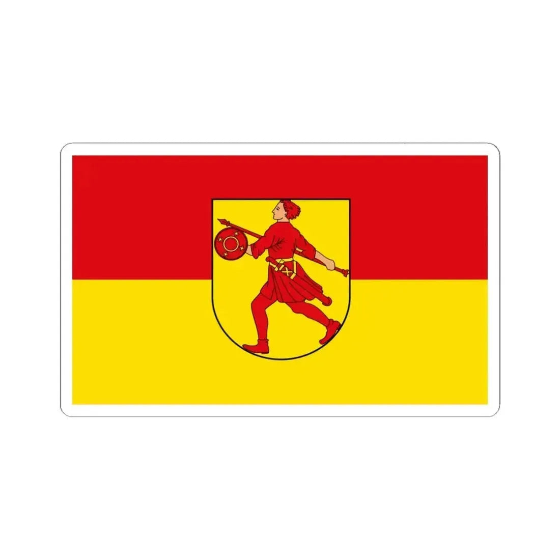 Flag of Wilhelmshaven Germany - STICKER Vinyl Kiss-Cut Decal 6 Inch White - The Sticker Space