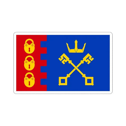 Flag of Willenhall UK - STICKER Vinyl Kiss-Cut Decal 3 Inch White - The Sticker Space