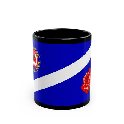 Flag of Windsor Ontario Canada - Black Coffee Mug-11oz-The Sticker Space