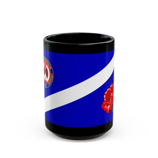 Flag of Windsor Ontario Canada - Black Coffee Mug-15oz-The Sticker Space