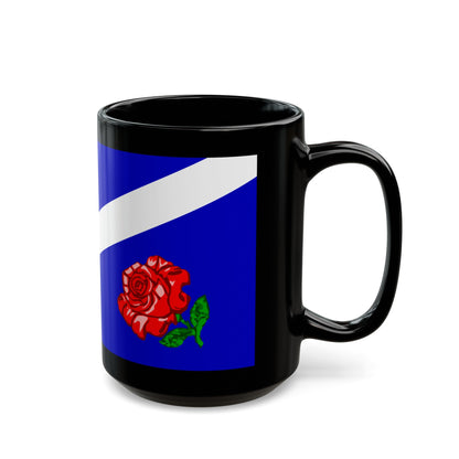 Flag of Windsor Ontario Canada - Black Coffee Mug-The Sticker Space