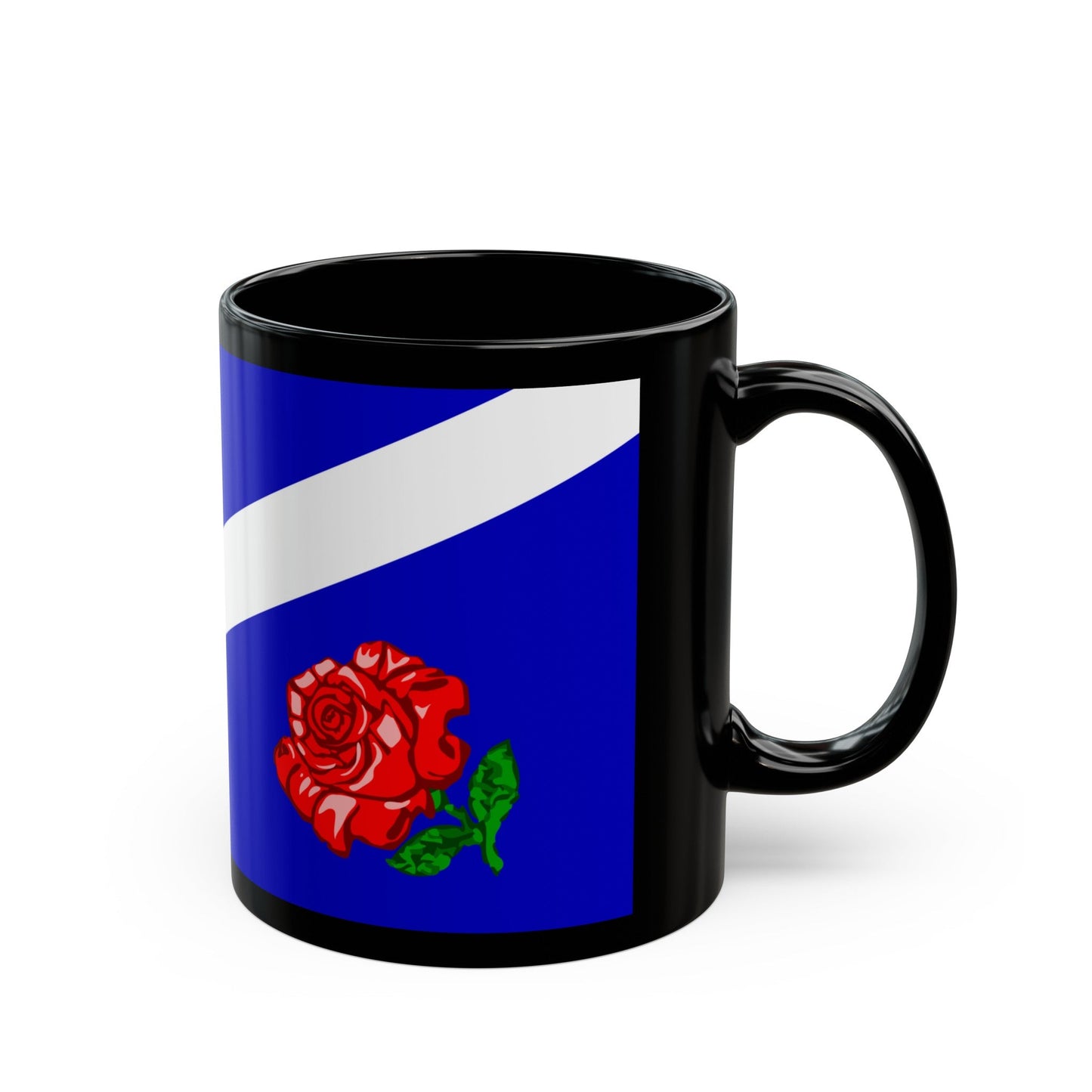 Flag of Windsor Ontario Canada - Black Coffee Mug-The Sticker Space