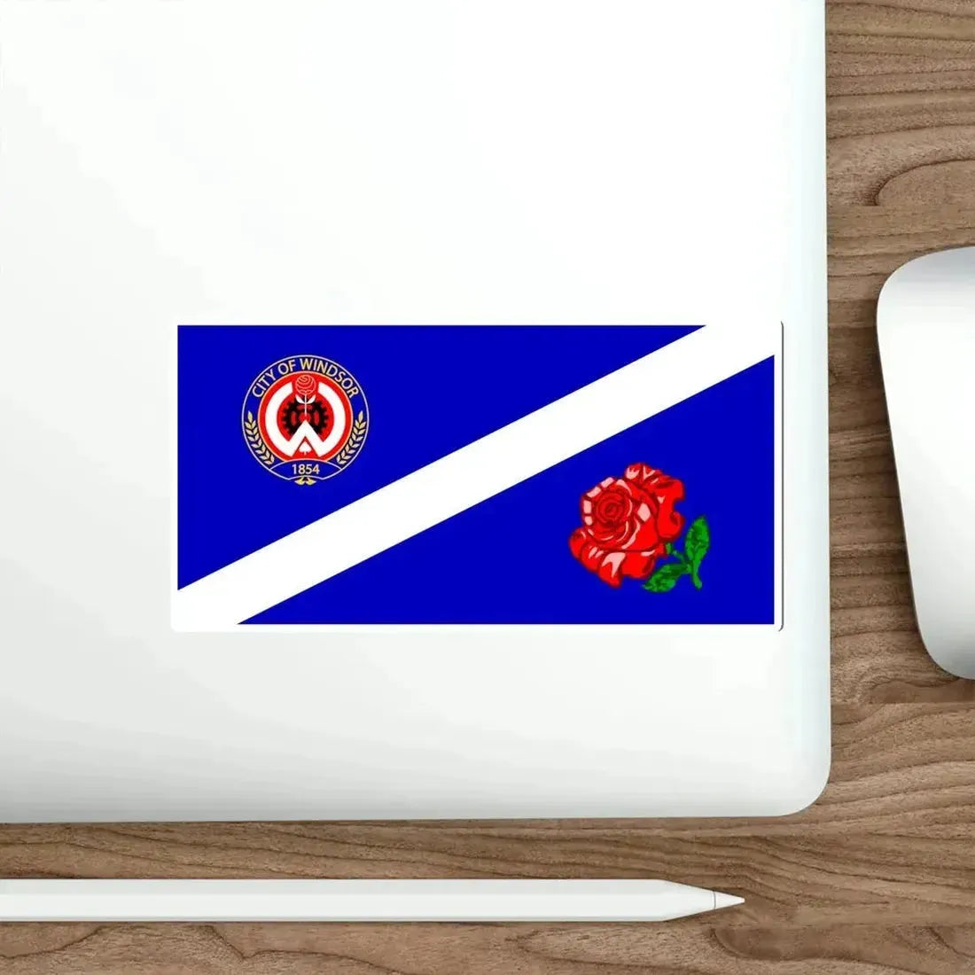 Flag of Windsor Ontario Canada STICKER Vinyl Die-Cut Decal - The Sticker Space
