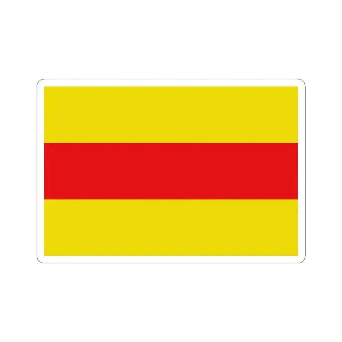 Flag of Wingene (Belgium) STICKER Vinyl Kiss-Cut Decal 3 Inch White - The Sticker Space