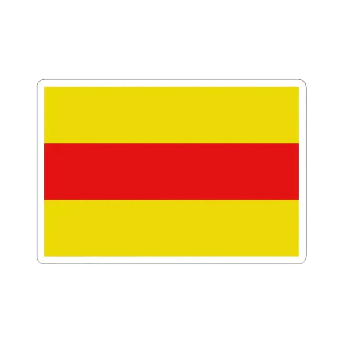 Flag of Wingene (Belgium) STICKER Vinyl Kiss-Cut Decal 4 Inch White - The Sticker Space