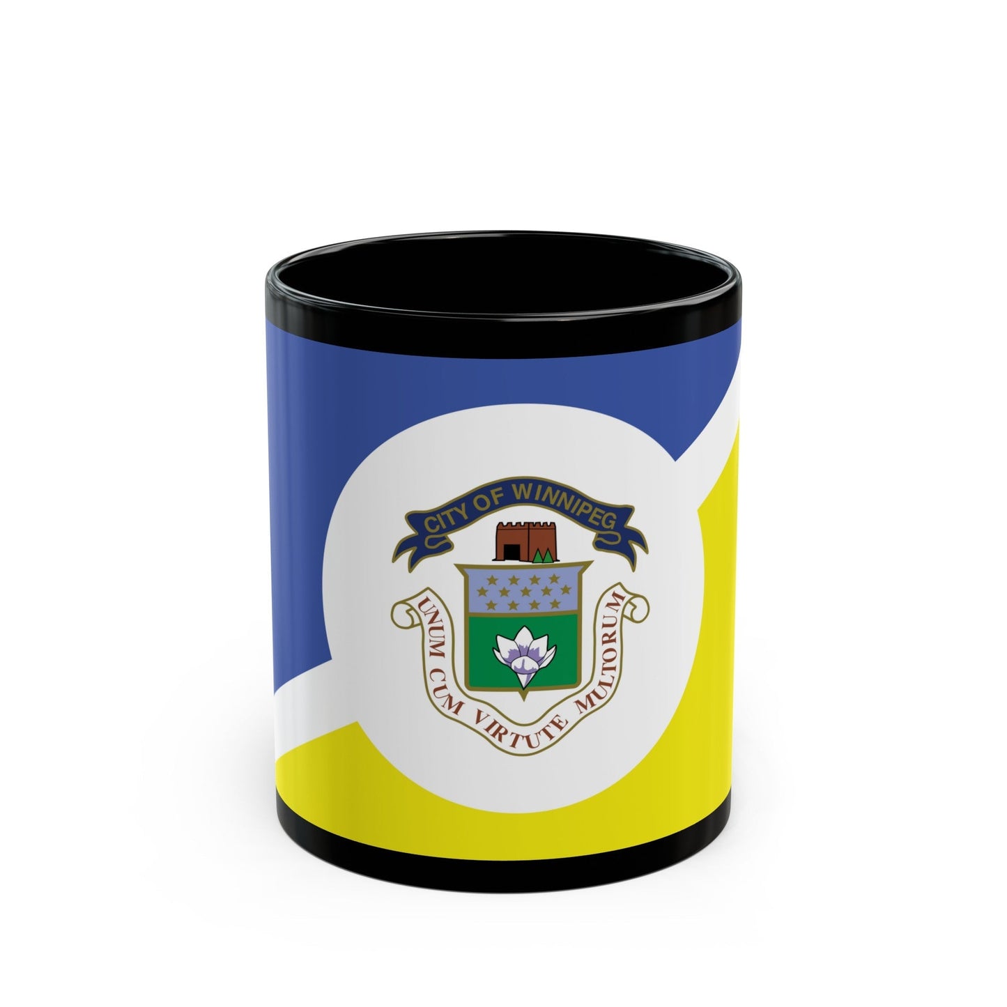 Flag of Winnipeg Canada - Black Coffee Mug-11oz-The Sticker Space