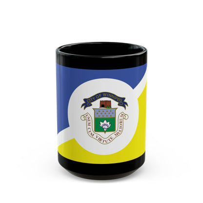 Flag of Winnipeg Canada - Black Coffee Mug-15oz-The Sticker Space