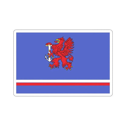 Flag of Świnoujście Poland STICKER Vinyl Die-Cut Decal 4 Inch - The Sticker Space
