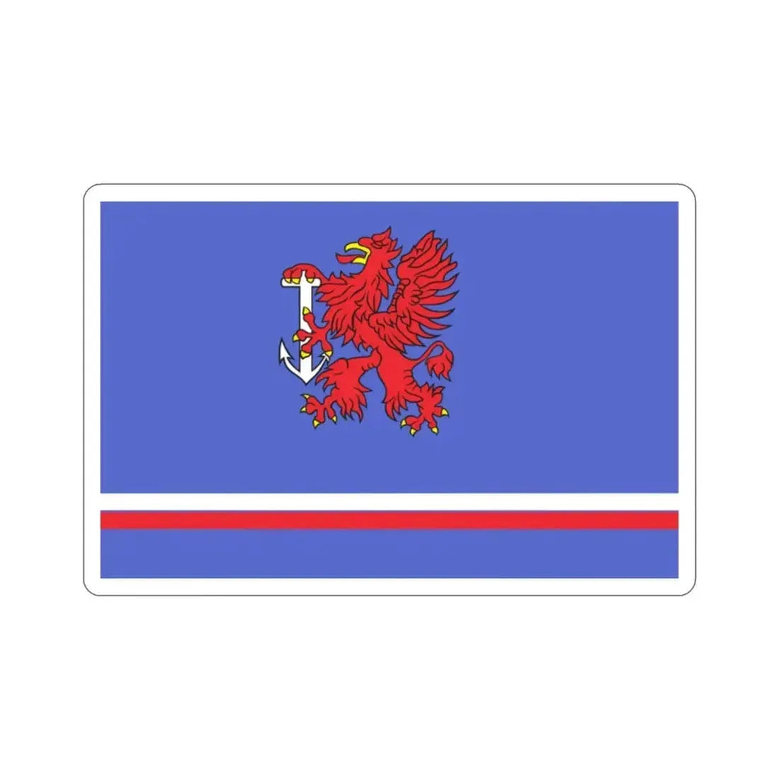 Flag of Świnoujście Poland STICKER Vinyl Die-Cut Decal - The Sticker Space