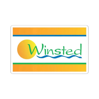 Flag of Winsted Minnesota (United States) STICKER Vinyl Kiss-Cut Decal 2 Inch White - The Sticker Space