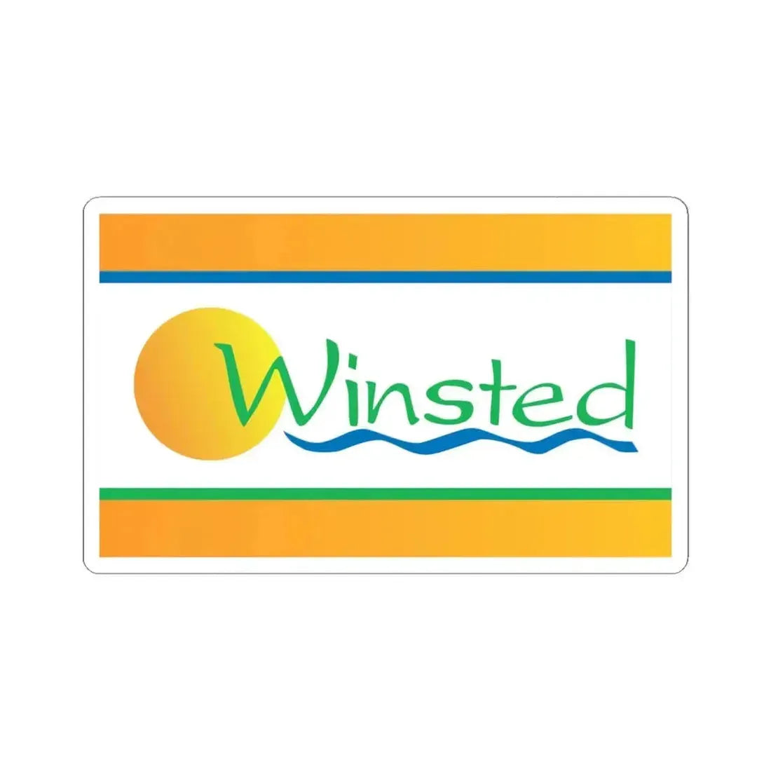 Flag of Winsted Minnesota (United States) STICKER Vinyl Kiss-Cut Decal 6 Inch White - The Sticker Space