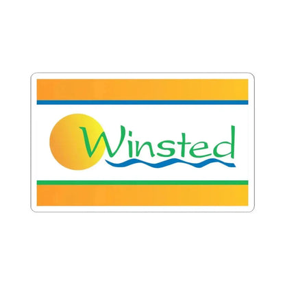 Flag of Winsted Minnesota (United States) STICKER Vinyl Kiss-Cut Decal 6 Inch White - The Sticker Space