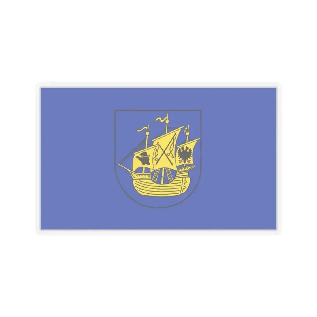 Flag of Wittmund Germany - STICKER Vinyl Kiss-Cut Decal 2 Inch Transparent - The Sticker Space