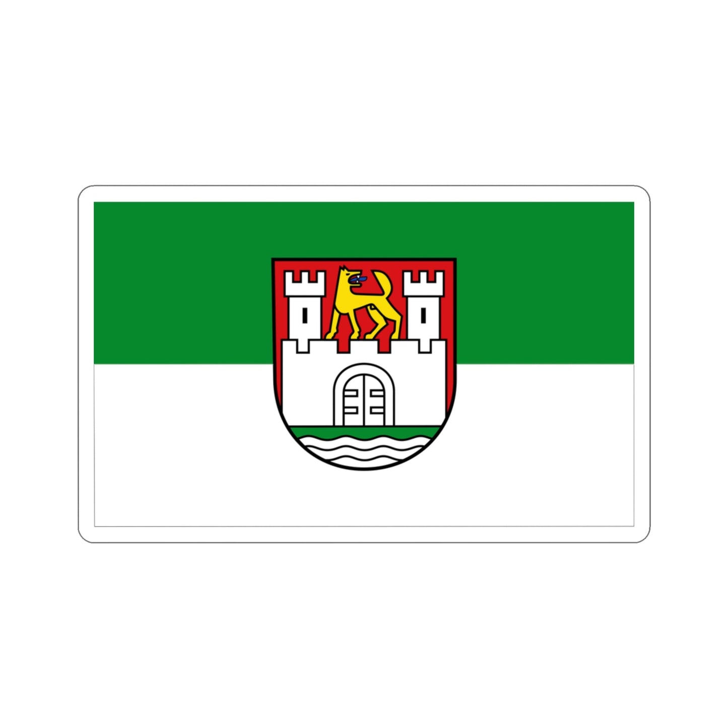 Flag of Wolfsburg Germany STICKER Vinyl Die-Cut Decal-3 Inch-The Sticker Space