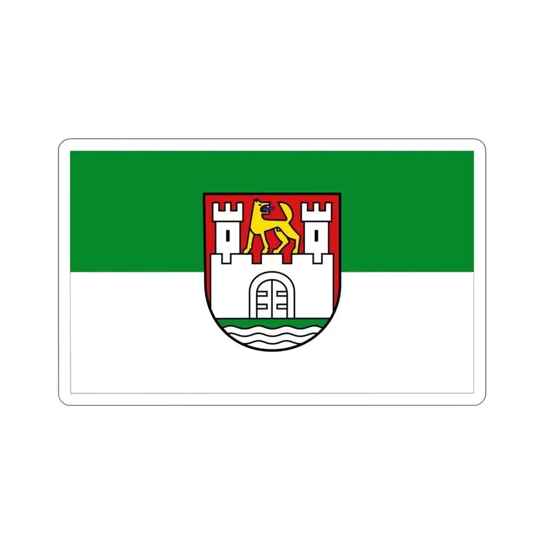 Flag of Wolfsburg Germany STICKER Vinyl Die-Cut Decal 4 Inch - The Sticker Space