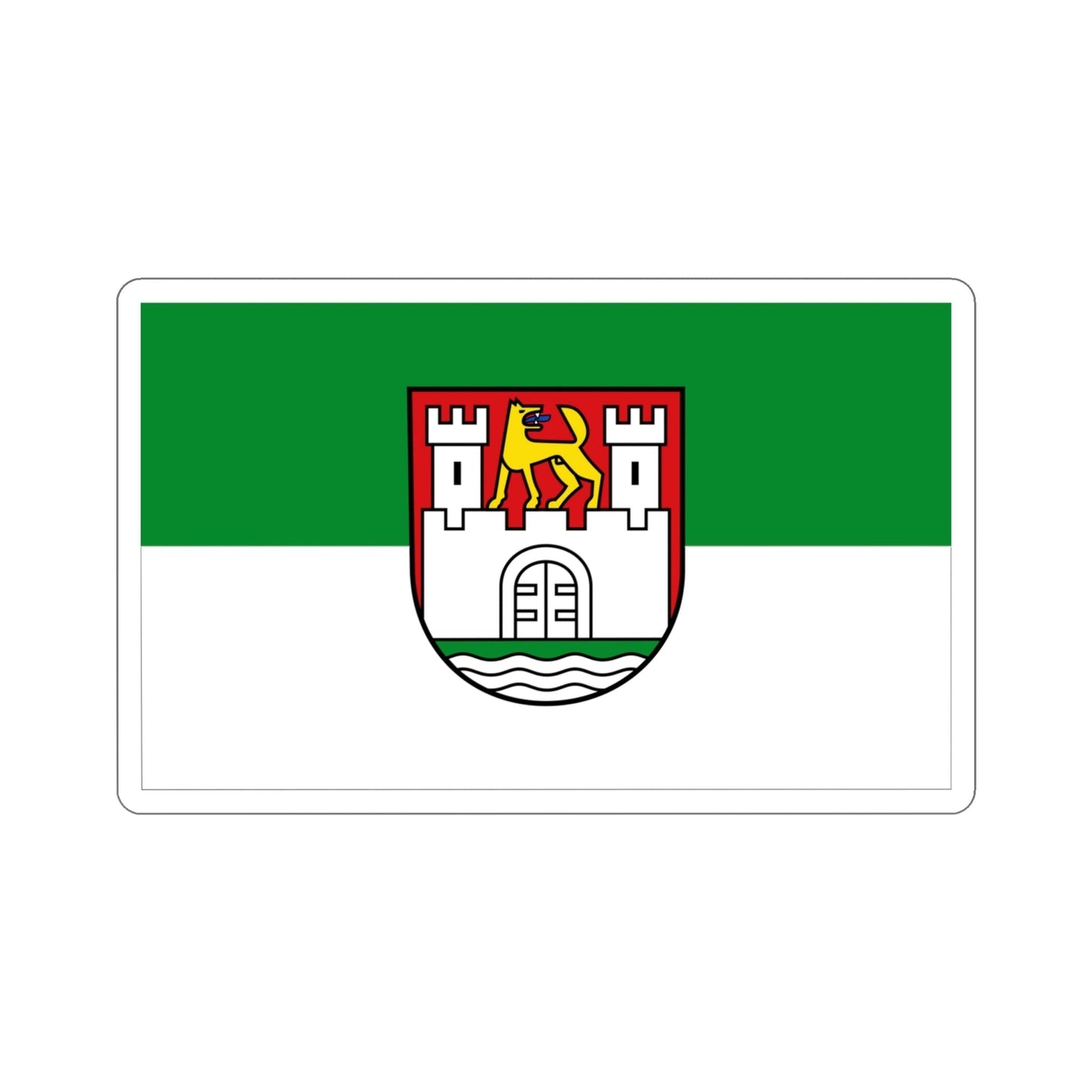 Flag of Wolfsburg Germany STICKER Vinyl Die-Cut Decal-4 Inch-The Sticker Space