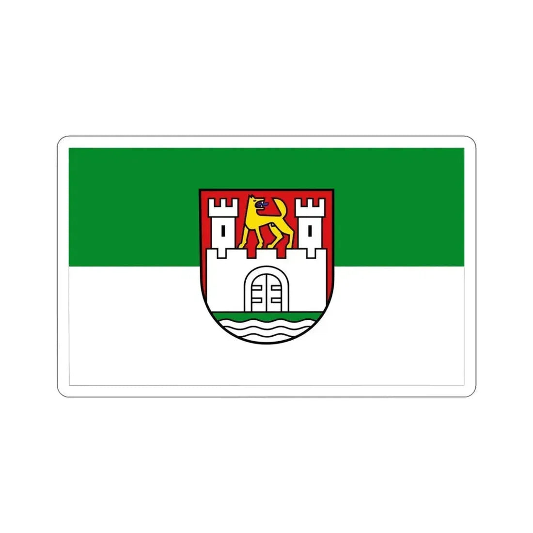 Flag of Wolfsburg Germany STICKER Vinyl Die-Cut Decal 5 Inch - The Sticker Space
