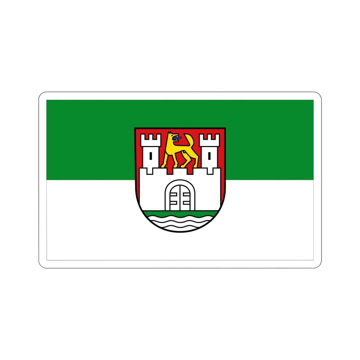 Flag of Wolfsburg Germany STICKER Vinyl Die-Cut Decal-5 Inch-The Sticker Space