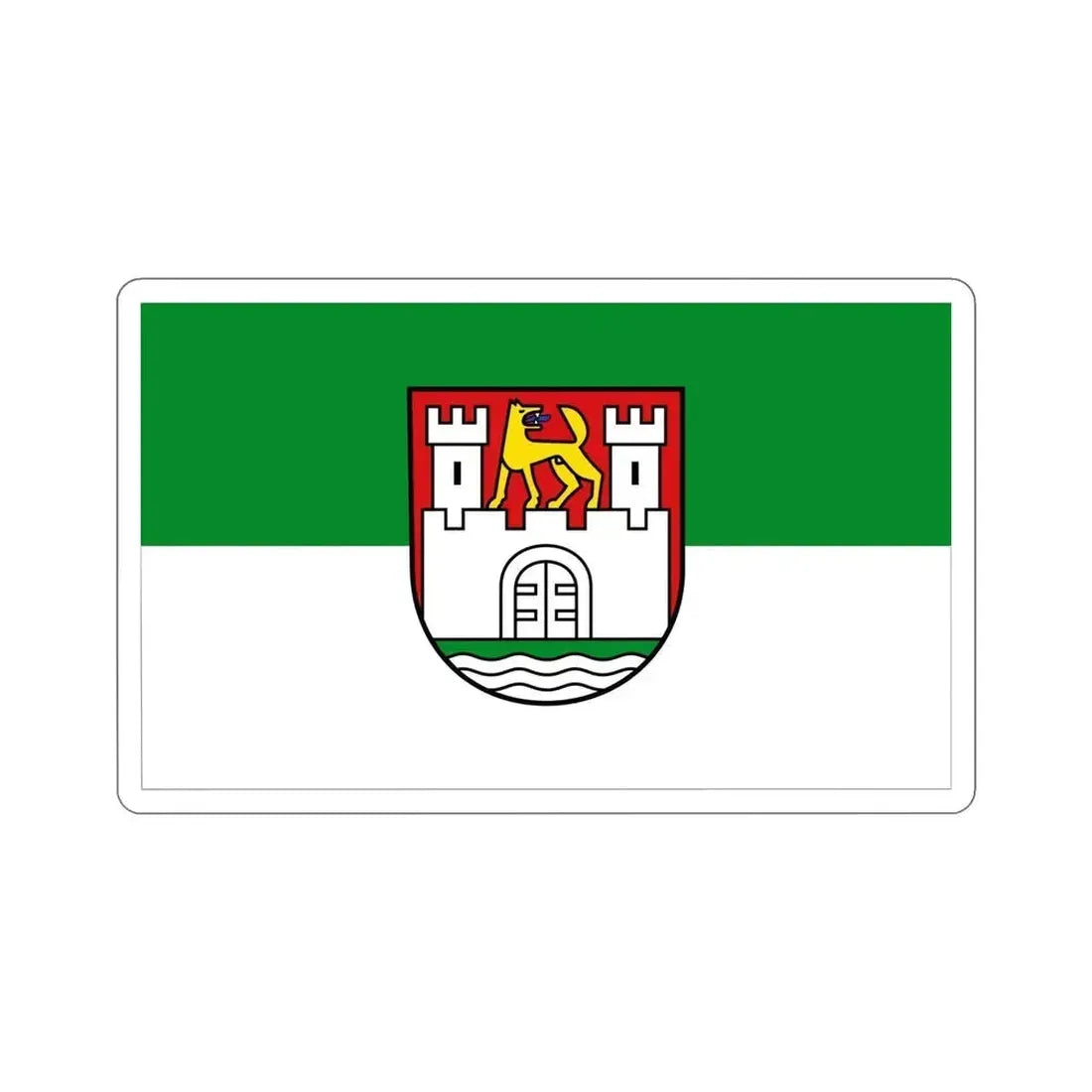 Flag of Wolfsburg Germany STICKER Vinyl Die-Cut Decal 6 Inch - The Sticker Space