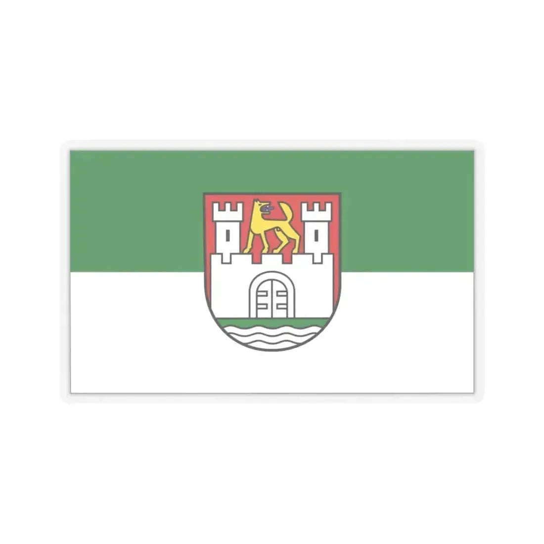 Flag of Wolfsburg Germany - STICKER Vinyl Kiss-Cut Decal 3 Inch Transparent - The Sticker Space