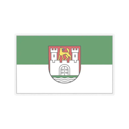Flag of Wolfsburg Germany - STICKER Vinyl Kiss-Cut Decal 4 Inch Transparent - The Sticker Space