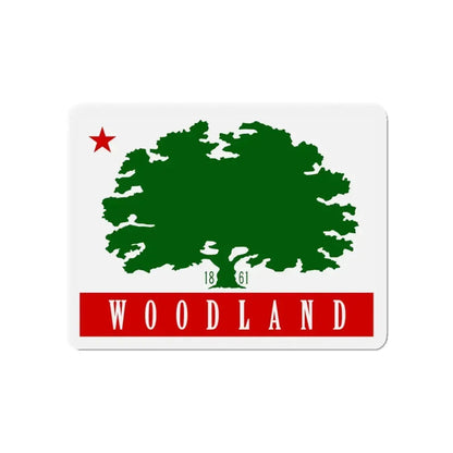 Flag of Woodland California - Refrigerator Magnet 4 Inch - The Sticker Space