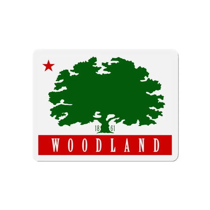 Flag of Woodland California - Refrigerator Magnet 5 Inch - The Sticker Space