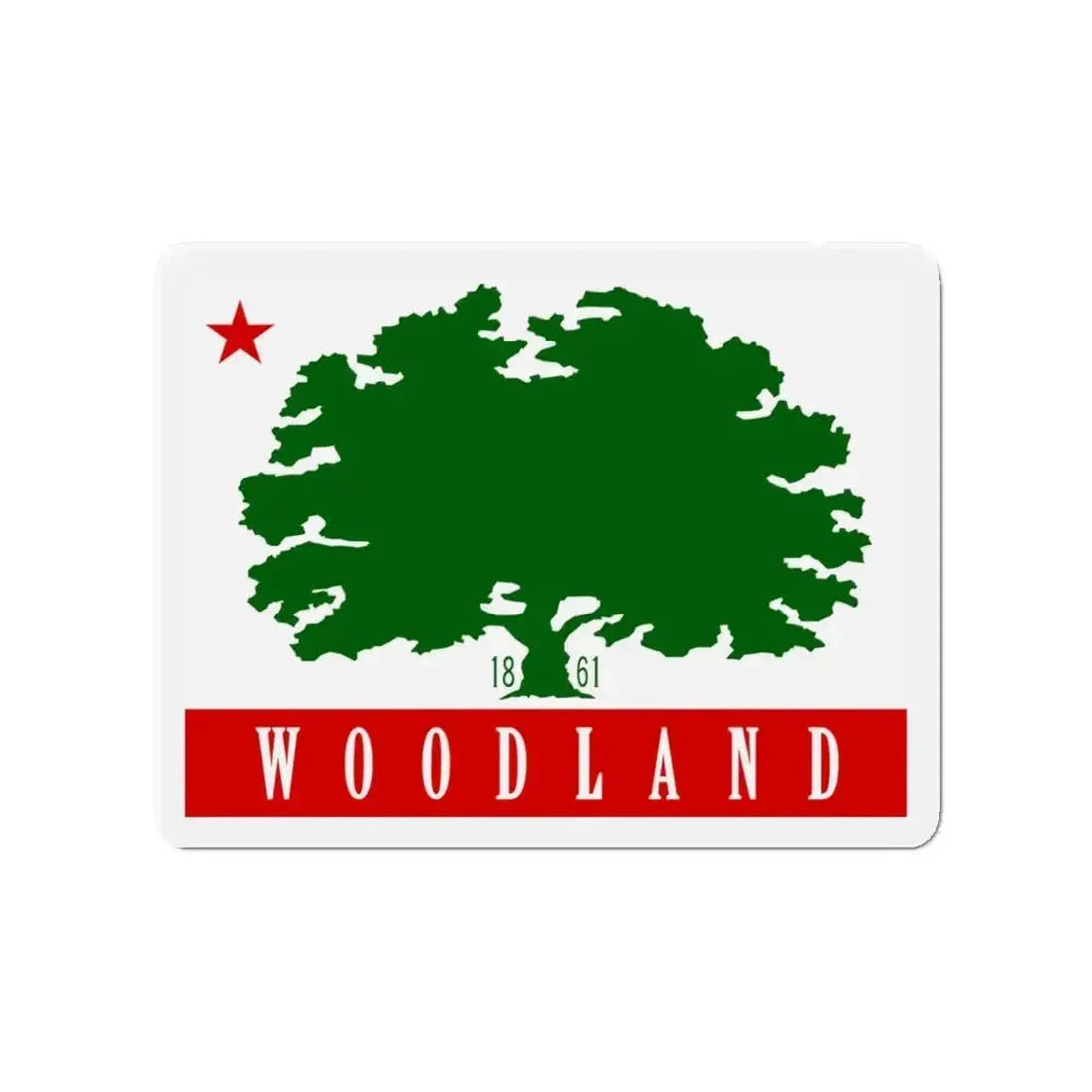 Flag of Woodland California - Refrigerator Magnet - The Sticker Space