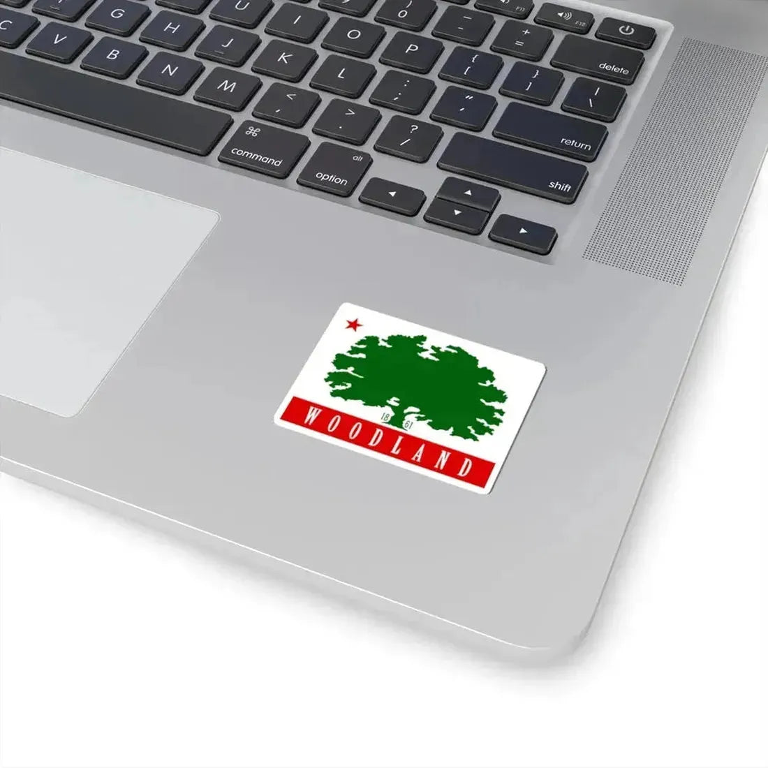 Flag of Woodland California (United States) STICKER Vinyl Kiss-Cut Decal - The Sticker Space