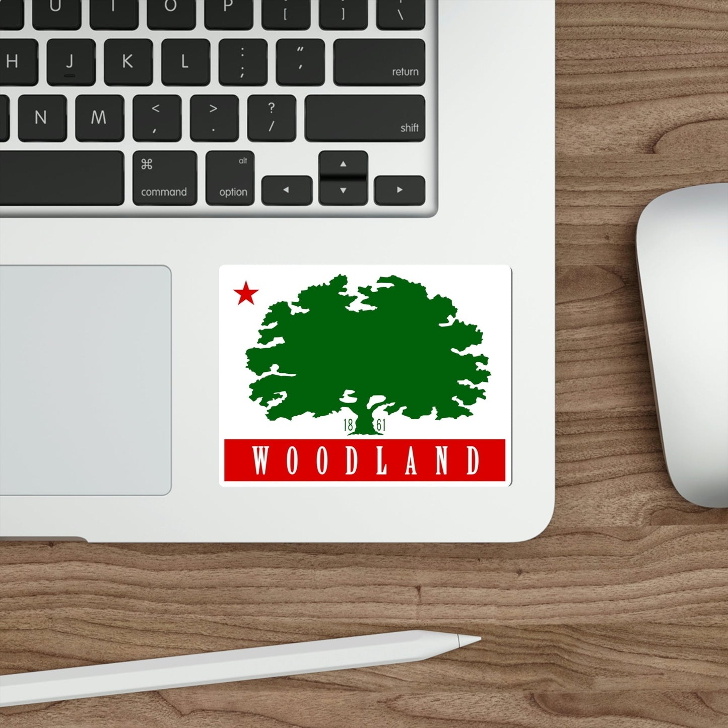 Flag of Woodland California USA STICKER Vinyl Die-Cut Decal-The Sticker Space