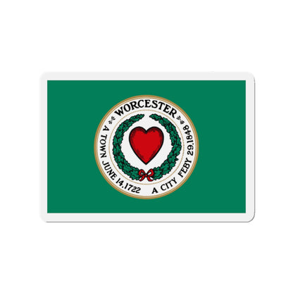 Flag of Worcester Massachusetts - Die-Cut Magnet-2" x 2"-The Sticker Space