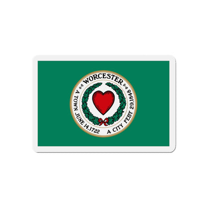 Flag of Worcester Massachusetts - Die-Cut Magnet-5" x 5"-The Sticker Space