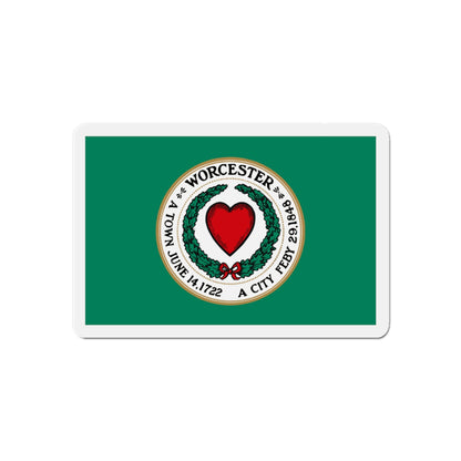 Flag of Worcester Massachusetts - Die-Cut Magnet-6 × 6"-The Sticker Space