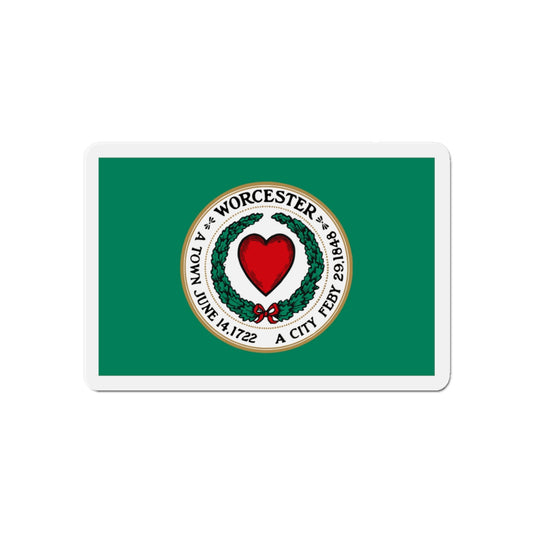 Flag of Worcester Massachusetts - Die-Cut Magnet-6 × 6"-The Sticker Space