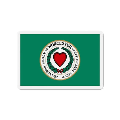 Flag of Worcester Massachusetts - Refrigerator Magnet 3 Inch - The Sticker Space