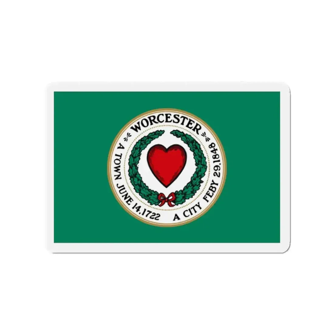Flag of Worcester Massachusetts - Refrigerator Magnet - The Sticker Space