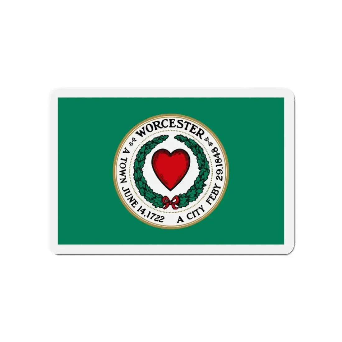 Flag of Worcester Massachusetts - Refrigerator Magnet - The Sticker Space