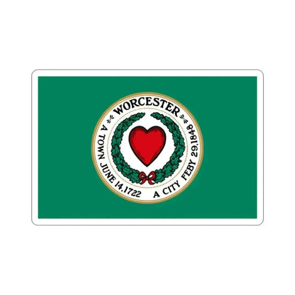 Flag of Worcester Massachusetts USA STICKER Vinyl Die-Cut Decal - The Sticker Space