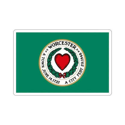 Flag of Worcester Massachusetts USA STICKER Vinyl Die-Cut Decal - The Sticker Space