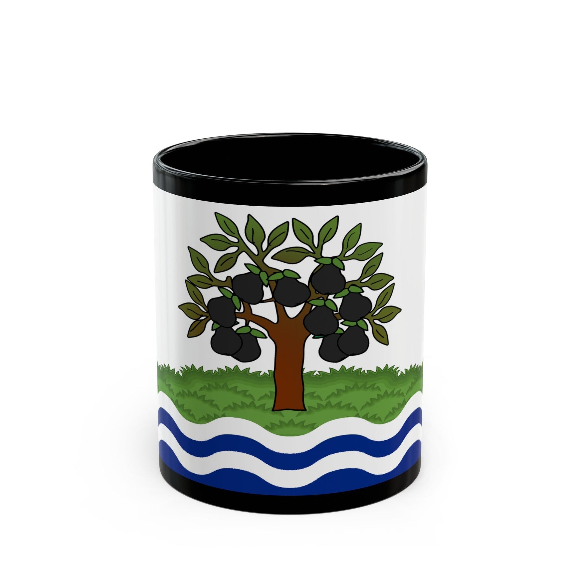 Flag of Worcestershire UK - Black Coffee Mug-11oz-The Sticker Space