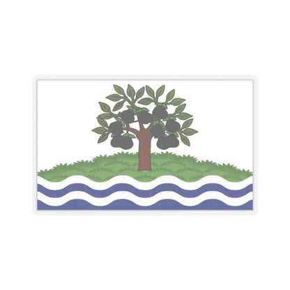 Flag of Worcestershire UK - STICKER Vinyl Kiss-Cut Decal 2 Inch Transparent - The Sticker Space