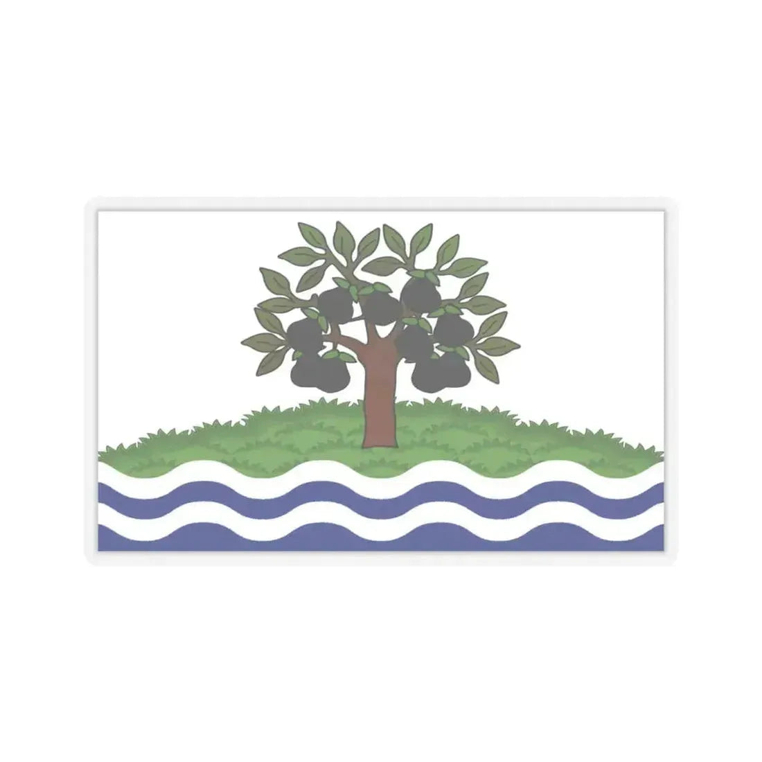 Flag of Worcestershire UK - STICKER Vinyl Kiss-Cut Decal 4 Inch Transparent - The Sticker Space