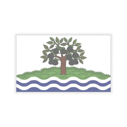 Flag of Worcestershire UK - STICKER Vinyl Kiss-Cut Decal 4 Inch Transparent - The Sticker Space