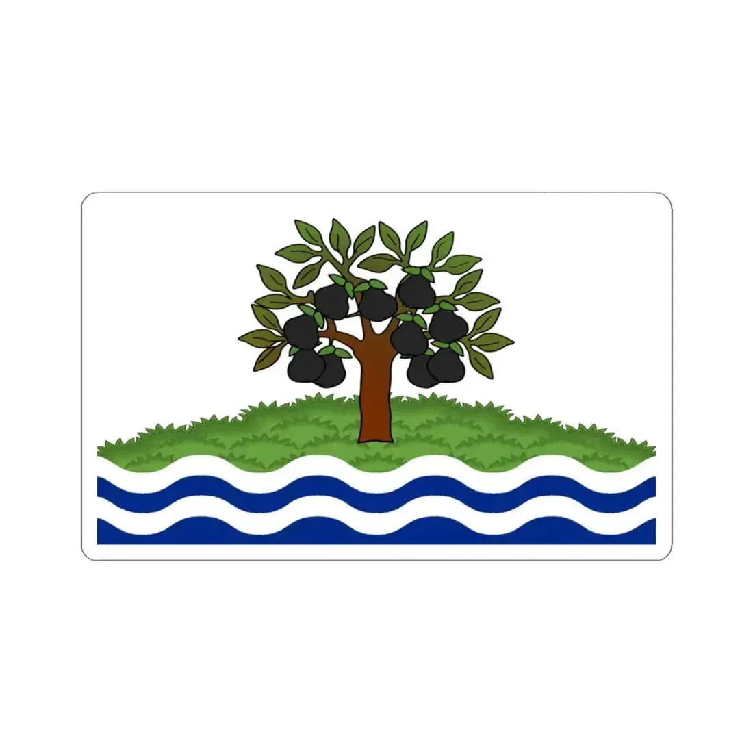 Flag of Worcestershire UK - STICKER Vinyl Kiss-Cut Decal 4 Inch White - The Sticker Space