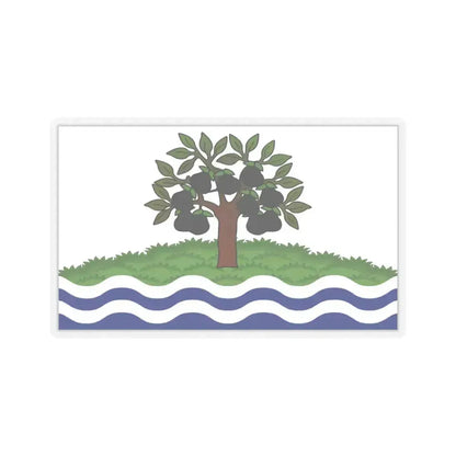 Flag of Worcestershire UK - STICKER Vinyl Kiss-Cut Decal 6 Inch Transparent - The Sticker Space