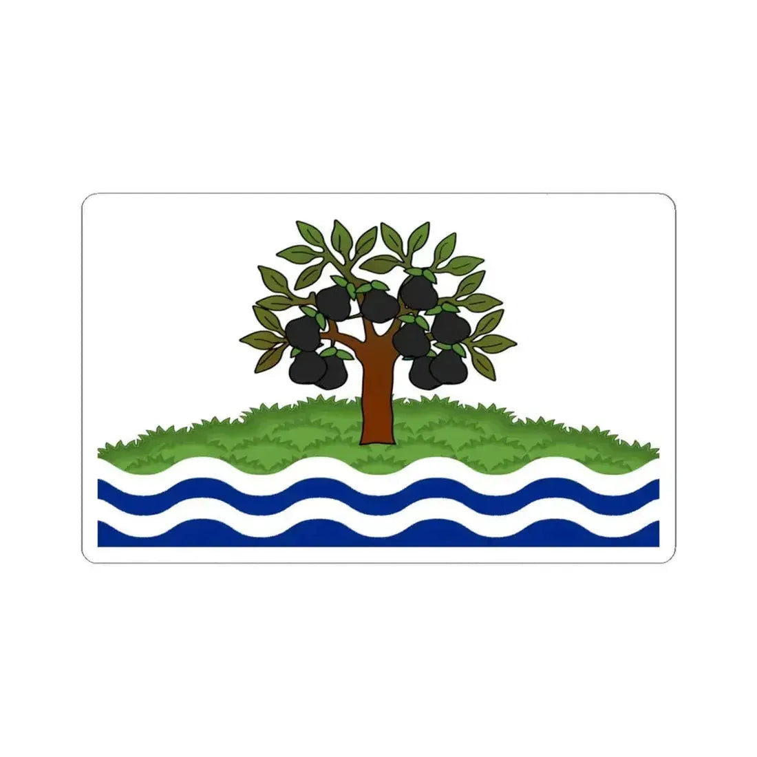 Flag of Worcestershire UK - STICKER Vinyl Kiss-Cut Decal 6 Inch White - The Sticker Space