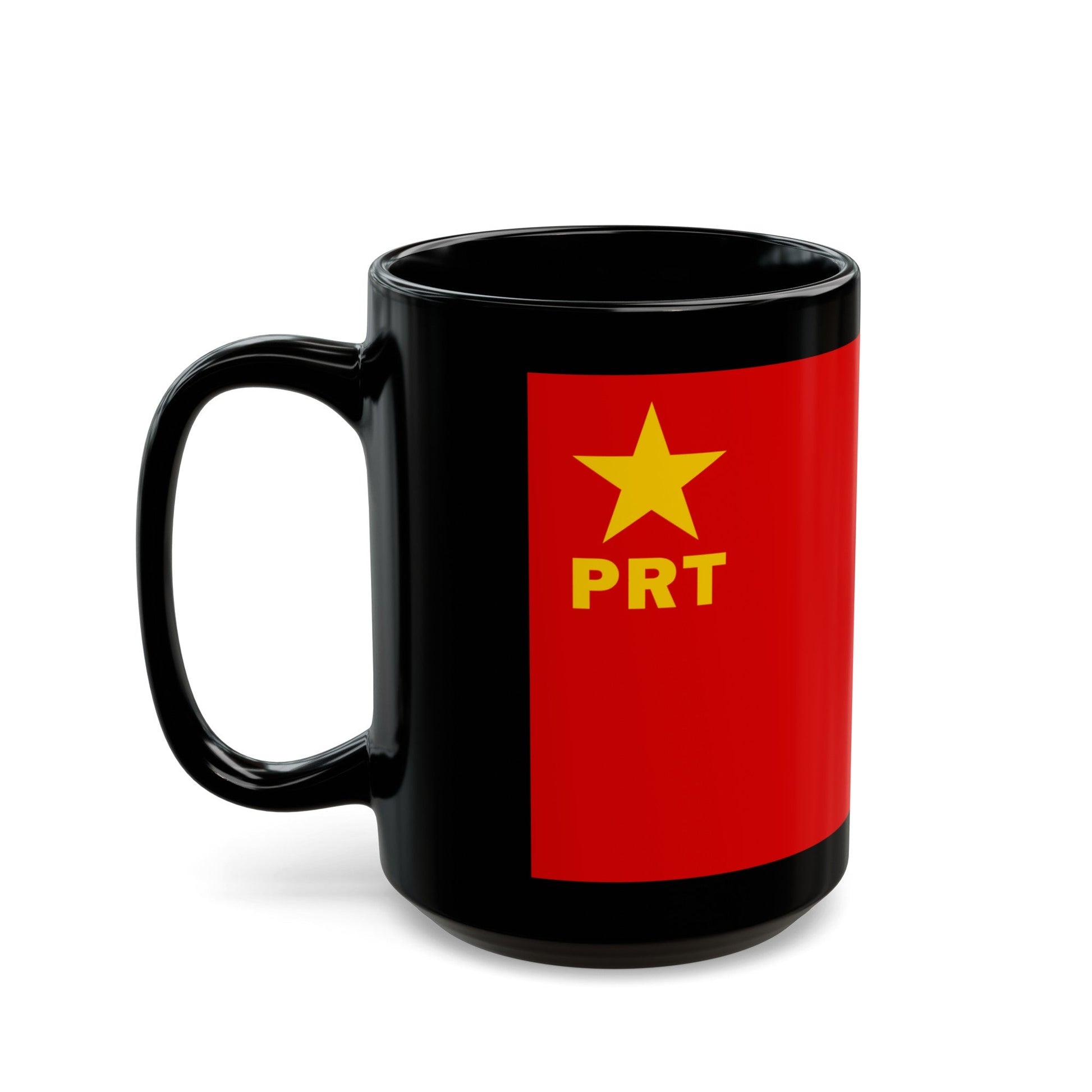 Flag of Workers' Revolutionary Party PRT - Black Coffee Mug-The Sticker Space